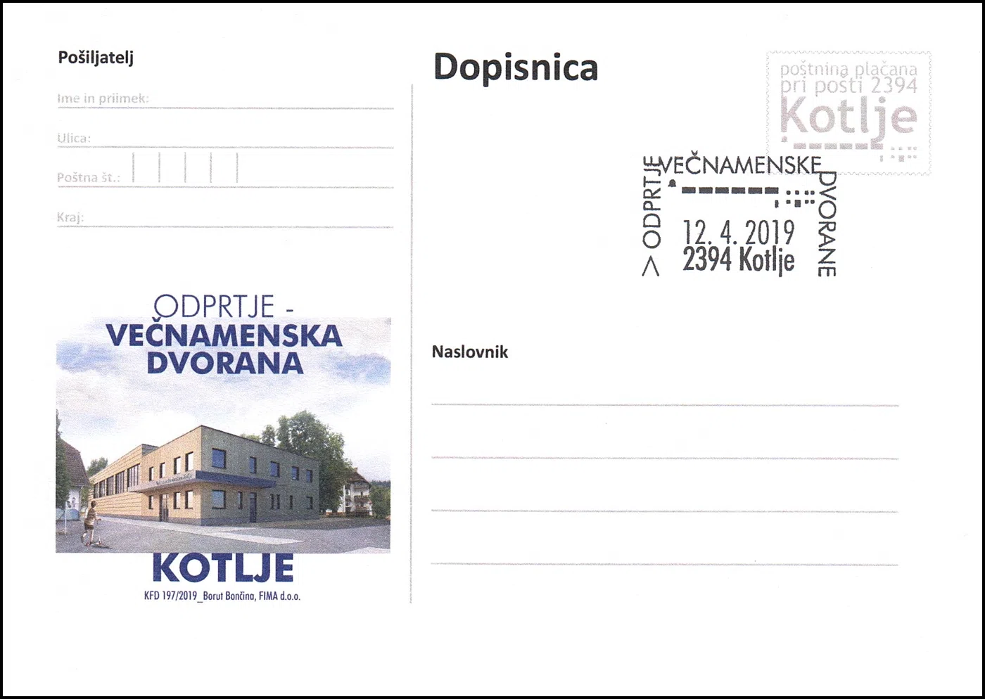 ODPRTJE VEČNAMENSKE DVORANE V KOTLJAH